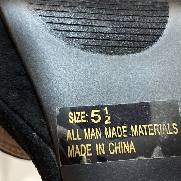 Size 5.5 Qupid Black Suede Stiletto With Fringe Cuff - Picture 13 of 16